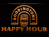 FREE Boddingtons Happy Hour LED Sign - Orange - TheLedHeroes