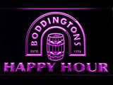 Boddingtons Happy Hour LED Neon Sign USB - Purple - TheLedHeroes