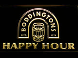 Boddingtons Happy Hour LED Neon Sign Electrical - Yellow - TheLedHeroes
