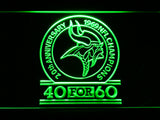 FREE Minnesota Vikings 20th Anniversary LED Sign - Green - TheLedHeroes