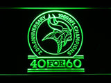 Minnesota Vikings 20th Anniversary LED Neon Sign USB - Green - TheLedHeroes