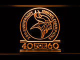 Minnesota Vikings 20th Anniversary LED Neon Sign Electrical - Orange - TheLedHeroes
