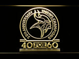 Minnesota Vikings 20th Anniversary LED Neon Sign Electrical - Yellow - TheLedHeroes