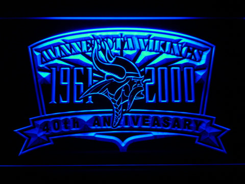 Minnesota Vikings 40th Anniversary LED Sign -  - TheLedHeroes