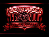 Minnesota Vikings 40th Anniversary LED Neon Sign USB - Red - TheLedHeroes