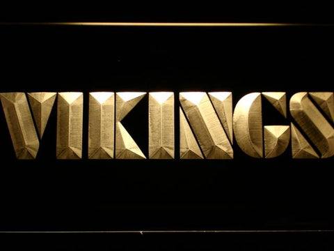 Minnesota Vikings (4) LED Neon Sign USB - Yellow - TheLedHeroes