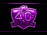 Miami Dolphins 40th Anniversary LED Neon Sign USB - Purple - TheLedHeroes