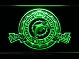 Miami Dolphins Twenty-Fifth Anniversary LED Neon Sign USB - Green - TheLedHeroes