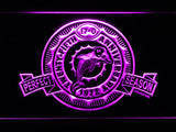 Miami Dolphins Twenty-Fifth Anniversary LED Neon Sign USB - Purple - TheLedHeroes