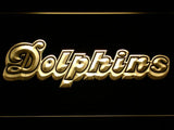 Miami Dolphins (5) LED Neon Sign Electrical - Yellow - TheLedHeroes