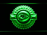 Kansas City Chiefs Community Quarterback LED Neon Sign USB - Green - TheLedHeroes