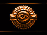 Kansas City Chiefs Community Quarterback LED Neon Sign USB - Orange - TheLedHeroes
