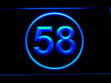 FREE Kansas City Chiefs #58 Derrick Thomas LED Sign - Blue - TheLedHeroes