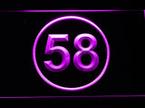 FREE Kansas City Chiefs #58 Derrick Thomas LED Sign - Purple - TheLedHeroes