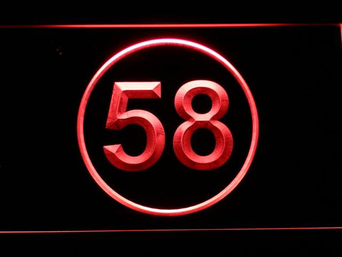 Kansas City Chiefs #58 Derrick Thomas LED Neon Sign USB - Red - TheLedHeroes