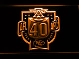 Kansas City Chiefs 40th Anniversary AFL/AFC LED Sign - Orange - TheLedHeroes
