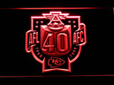 Kansas City Chiefs 40th Anniversary AFL/AFC LED Sign - Red - TheLedHeroes