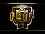 Kansas City Chiefs 40th Anniversary AFL/AFC LED Neon Sign Electrical - Yellow - TheLedHeroes