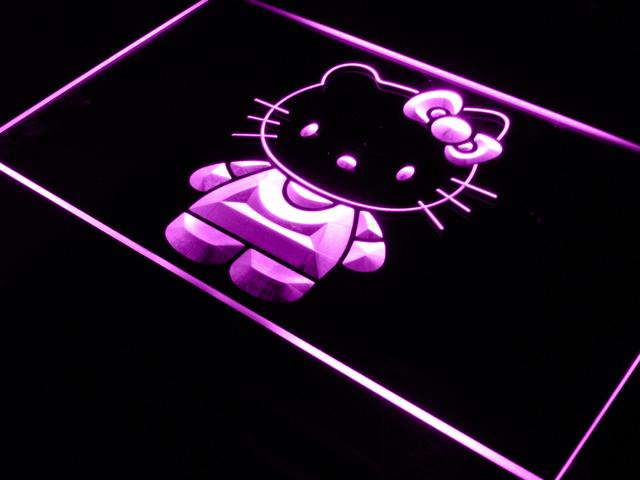 Hello Kitty LED Neon Sign USB - Purple - TheLedHeroes