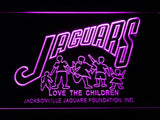 Jacksonville Jaguars Foundation LED Neon Sign USB - Purple - TheLedHeroes