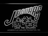 Jacksonville Jaguars Foundation LED Neon Sign USB - White - TheLedHeroes