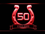 Indianapolis Colts 10th Celebration LED Neon Sign Electrical - Red - TheLedHeroes