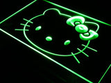 Hello Kitty (2) LED Neon Sign USB - Green - TheLedHeroes