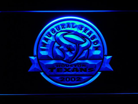 Houston Texans Inaugural Season 2002 LED Neon Sign USB - Blue - TheLedHeroes