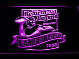 Green Bay Packers Lambeau Field (2) LED Neon Sign Electrical - Purple - TheLedHeroes