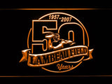 Green Bay Packers Lambeau Field 50th Anniversary LED Neon Sign USB - Orange - TheLedHeroes