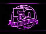 Green Bay Packers Lambeau Field 50th Anniversary LED Neon Sign USB - Purple - TheLedHeroes