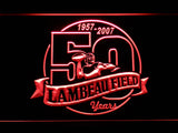 Green Bay Packers Lambeau Field 50th Anniversary LED Sign - Red - TheLedHeroes