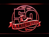 Green Bay Packers Lambeau Field 50th Anniversary LED Neon Sign Electrical - Red - TheLedHeroes