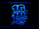 Green Bay Packers 10th Anniversary Season LED Neon Sign Electrical - Blue - TheLedHeroes