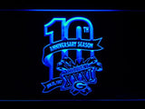 Green Bay Packers 10th Anniversary Season LED Neon Sign USB - Blue - TheLedHeroes