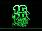 Green Bay Packers 10th Anniversary Season LED Neon Sign USB - Green - TheLedHeroes