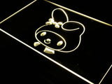My Melody Hello Kitty (2) LED Neon Sign USB - Yellow - TheLedHeroes