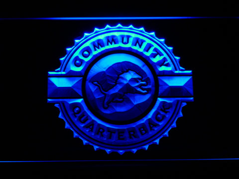 FREE Detroit Lions Community Quarterback LED Sign - Blue - TheLedHeroes