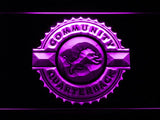 Detroit Lions Community Quarterback LED Neon Sign USB - Purple - TheLedHeroes