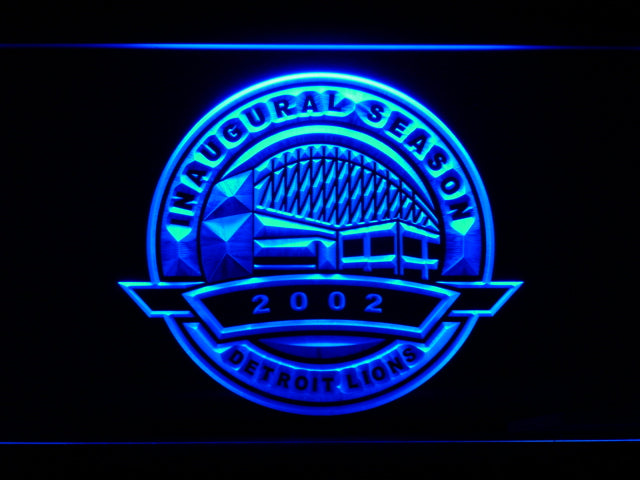 Detroit Lions Inaugural Season 2002 LED Sign - Blue - TheLedHeroes