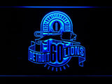 Detroit Lions 60th Anniversary LED Neon Sign Electrical - Blue - TheLedHeroes
