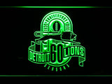 Detroit Lions 60th Anniversary LED Neon Sign Electrical - Green - TheLedHeroes