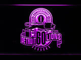 Detroit Lions 60th Anniversary LED Neon Sign Electrical - Purple - TheLedHeroes