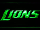 Detroit Lions (5) LED Neon Sign USB - Green - TheLedHeroes