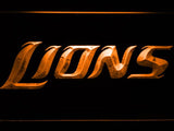 Detroit Lions (5) LED Neon Sign USB - Orange - TheLedHeroes