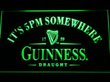 FREE Guinness Draught It's 5pm Somewhere LED Sign - Green - TheLedHeroes