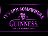 Guinness Draught It's 5pm Somewhere LED Neon Sign Electrical - Purple - TheLedHeroes