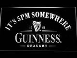Guinness Draught It's 5pm Somewhere LED Neon Sign Electrical - White - TheLedHeroes