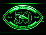 Denver Broncos 50th Anniversary LED Sign - Green - TheLedHeroes