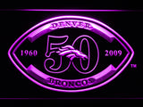 Denver Broncos 50th Anniversary LED Sign - Purple - TheLedHeroes